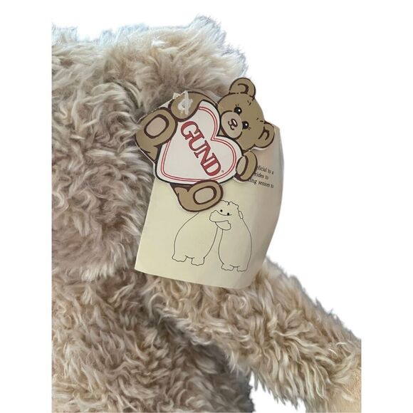 Gund Tan Beige Shaggy Soft Furry Teddy Bear Plush Stuffed Animal Toy 17" - Picture 3 of 11